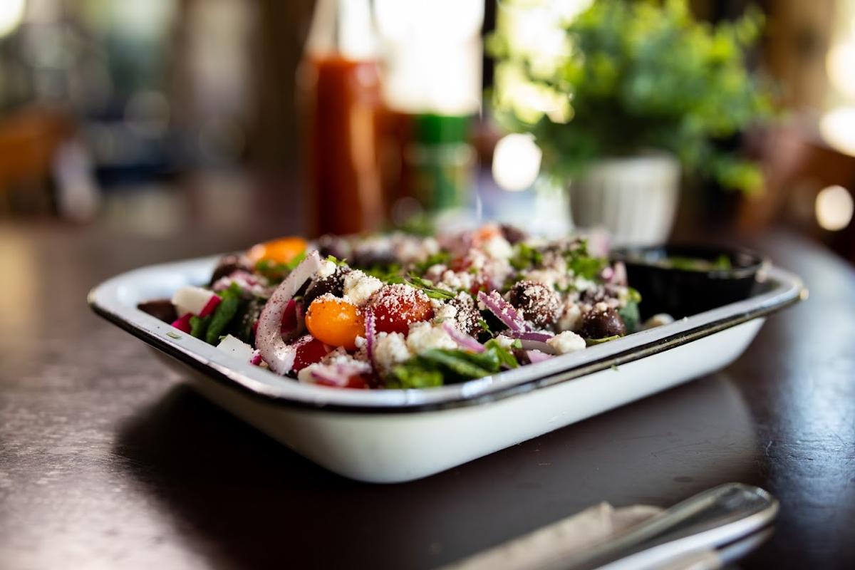 Mediterrenean Salad with Sumac Champagne Mustard dressing